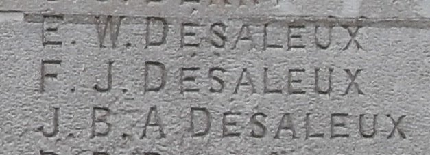 listing of desaleux brothers on stockwell war memorial